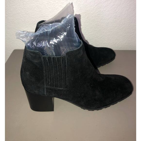 Aquatalia Charlotte Weatherproof Suede Black Bootie - 8.5 - Picture 7 of 11